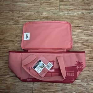 Trader Joe's mini Peach Insulated cooler bag